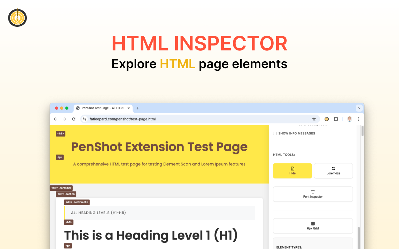 HTML Element Scanner - Identify and label elements